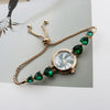 Women's Luxury Retro Round Alloy And Stainless Steel Bracelet Watch