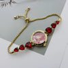 Women's Luxury Retro Round Alloy And Stainless Steel Bracelet Watch