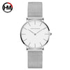 Women's Luxury Slim Waterproof Watch With Stainless Steel Mesh Strap And Round Dial