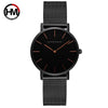Women's Luxury Slim Waterproof Watch With Stainless Steel Mesh Strap And Round Dial