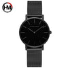 Women's Luxury Slim Waterproof Watch With Stainless Steel Mesh Strap And Round Dial