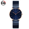 Women's Luxury Slim Waterproof Watch With Stainless Steel Mesh Strap And Round Dial
