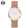 Women's Luxury Slim Waterproof Watch With Stainless Steel Mesh Strap And Round Dial