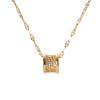 Women's Luxury Small Waist Titanium Steel Necklace With Geometric Design And Diamond Treatment