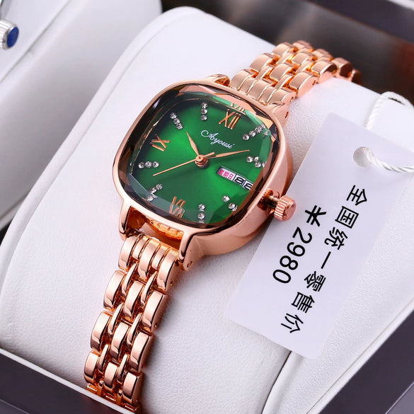 Women's Luxury Square Alloy Quartz Waterproof Watch