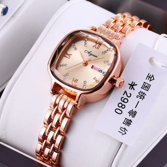 Women's Luxury Square Alloy Quartz Waterproof Watch