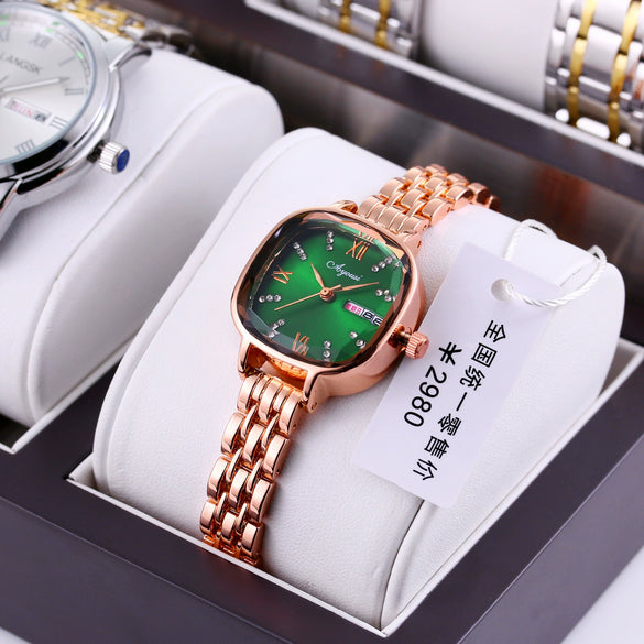 Women's Luxury Square Alloy Quartz Waterproof Watch