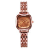 Women's Luxury Square Dial Steel Band Watch Fashion And Simple Design