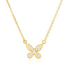 Women's Luxury Stainless Steel And Copper Zircon Necklace Set With Diamonds In Heart Shape And Bow Pattern