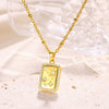 Women's Luxury Stainless Steel And Copper Zircon Necklace Set With Diamonds In Heart Shape And Bow Pattern