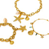 Women's Luxury Stainless Steel 18K Gold Plated Scallop Starfish Pearl Geometric Bracelet With Vacuum Plating In Furnace Process