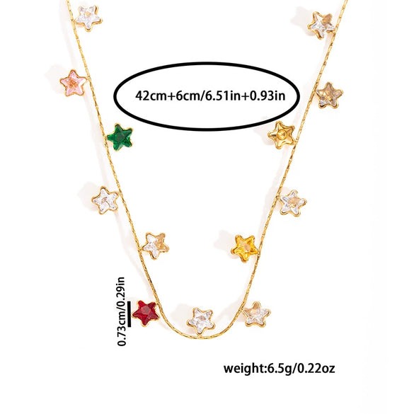 Women's Luxury Star Titanium Steel Necklace With Electroplating