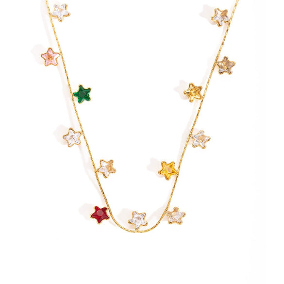 Women's Luxury Star Titanium Steel Necklace With Electroplating