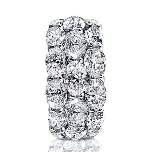 Women's Luxury Three Row Zircon Ring Copper Geometric Style