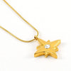 Women's Luxury Titanium Steel Geometric Eight Mang Star Necklace With Electroplating Treatment