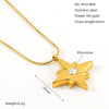 Women's Luxury Titanium Steel Geometric Eight Mang Star Necklace With Electroplating Treatment