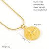 Women's Luxury Titanium Steel Geometric Eight Mang Star Necklace With Electroplating Treatment
