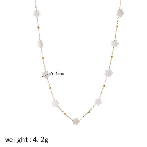 Women's Luxury Titanium Steel Ochain Necklace With Geometric Style And Electroplating Treatment