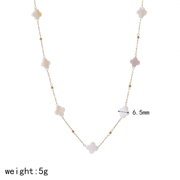 Women's Luxury Titanium Steel Ochain Necklace With Geometric Style And Electroplating Treatment