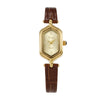 Women's Luxury Vintage Alloy And Genuine Leather Watch With Rhombus Dial