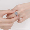 Women's Luxury Wedding Ring S925 Sterling Silver Flower Pattern Electroplated