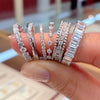 Women's Luxury Zircon Ring Copper Platinum Plated Geometric Simple Style