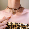 Women's Maillard Style Geometric Alloy Stacked Pendant Necklace With Electroplating