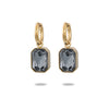 Women's Maillard Style Geometric Stainless Steel Electroplated Square Zircon Titanium Steel Earrings