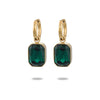 Women's Maillard Style Geometric Stainless Steel Electroplated Square Zircon Titanium Steel Earrings