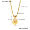 Women's Marine Shell Texture Eight Mans Star Diamond Pendant Necklace With Stainless Steel And Titanium Steel Geometric Styling Electroplating Process