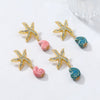 Women's Marine Style Resin And Zinc Alloy Geometric Earrings With Electroplating