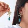Women's Marine Style Resin And Zinc Alloy Geometric Earrings With Electroplating