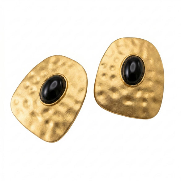 Women's Matte Geometric Alloy Earrings With Copper Ear Posts Irregular Electroplated Highend Fashion Jewelry