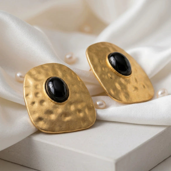 Women's Matte Geometric Alloy Earrings With Copper Ear Posts Irregular Electroplated Highend Fashion Jewelry