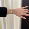 Women's Medieval Style Alloy Watch With Roman Oval Disc Retro Quartz Design