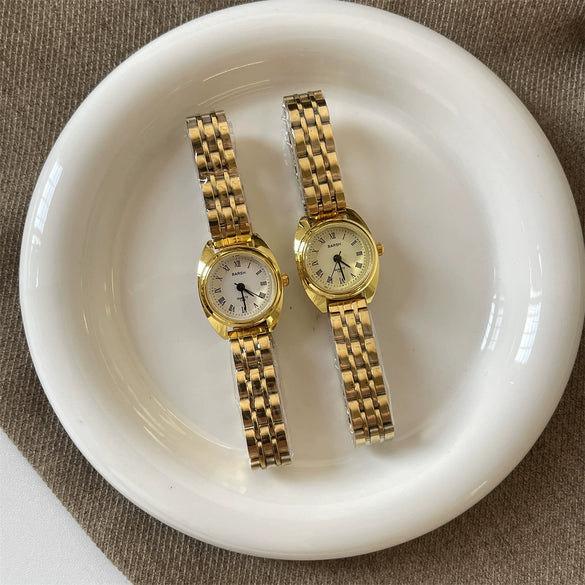 Women's Medieval Style Mini Round Alloy Band Watch