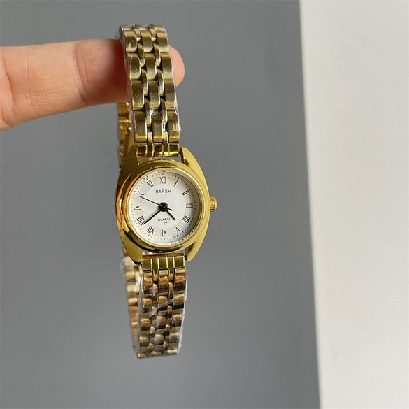 Women's Medieval Style Mini Round Alloy Band Watch