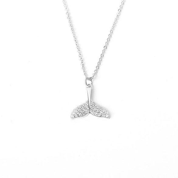 Women's Mermaid Pendant Necklace With Mixed Gem Inlay In 925 Sterling Silver Electroplated Clavicle Chain Animal Zodiac Style