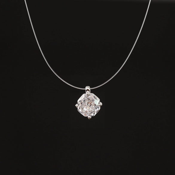 Women's Mermaid Tear Clavicle Chain Necklace Normcore Design Super Flash Zircon Pendant Alloy And Copper Material Geometric Pattern Electroplating Process