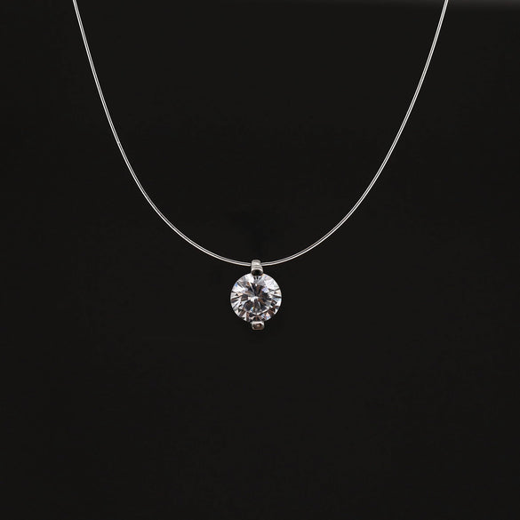 Women's Mermaid Tear Clavicle Chain Necklace Normcore Design Super Flash Zircon Pendant Alloy And Copper Material Geometric Pattern Electroplating Process