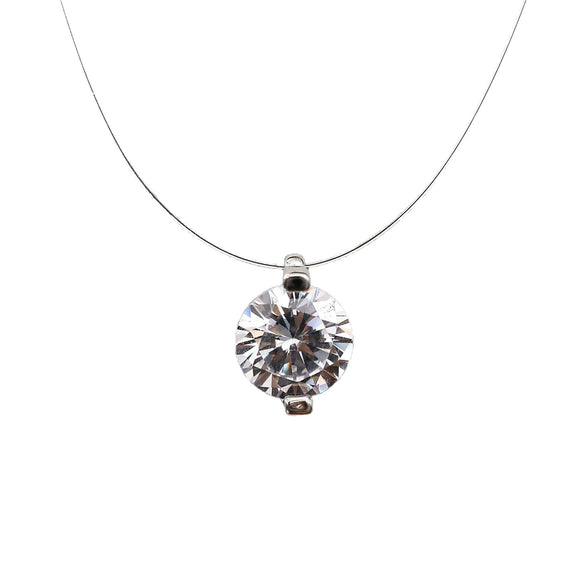 Women's Mermaid Tear Clavicle Chain Necklace Normcore Design Super Flash Zircon Pendant Alloy And Copper Material Geometric Pattern Electroplating Process