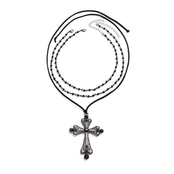 Women's Metal Alloy Geometric Diamond Set Clavicle Necklace