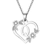 Women's Metal Alloy Necklace With Heart Flower Cut Out And Letters Pattern Electroplated O Word Chain