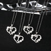 Women's Metal Alloy Necklace With Heart Flower Cut Out And Letters Pattern Electroplated O Word Chain