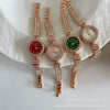 Women's Metal Alloy Round Dial Diamond Bracelet Watch Fashionable Style