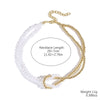 Women's Metal And Porcelain Heart Shape Love Pendant Clavicle Chain Necklace With Electroplating