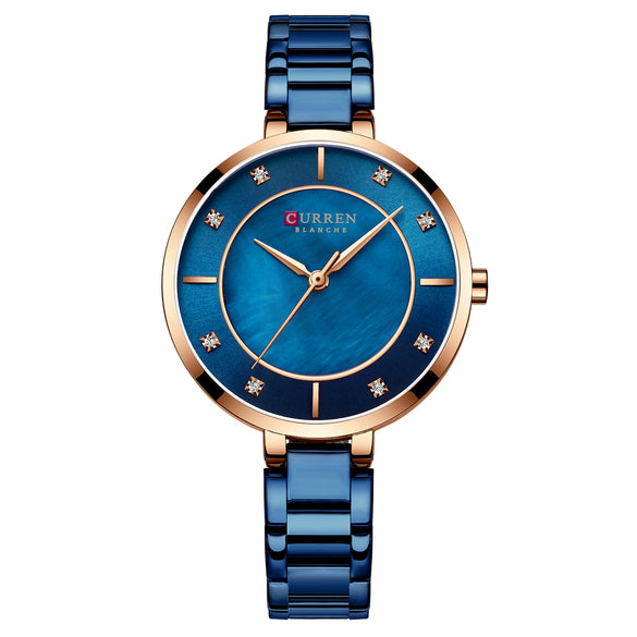 Women's Metal And Stainless Steel Round Fashion Waterproof Watch