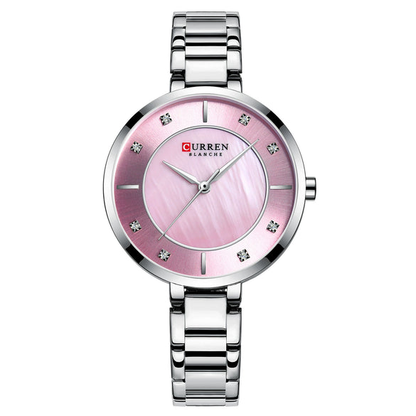 Women's Metal And Stainless Steel Round Fashion Waterproof Watch