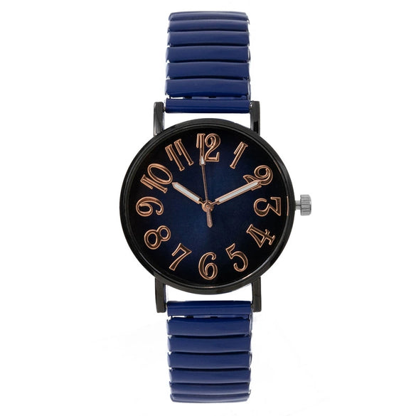 Women's Metal Band Round Dial Quartz Watch Fashion Style