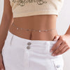 Women's Metal Belt Body Chain Hip Hop Decorative Waist Chain Iron Bead Chain Glass Casual Simple Style